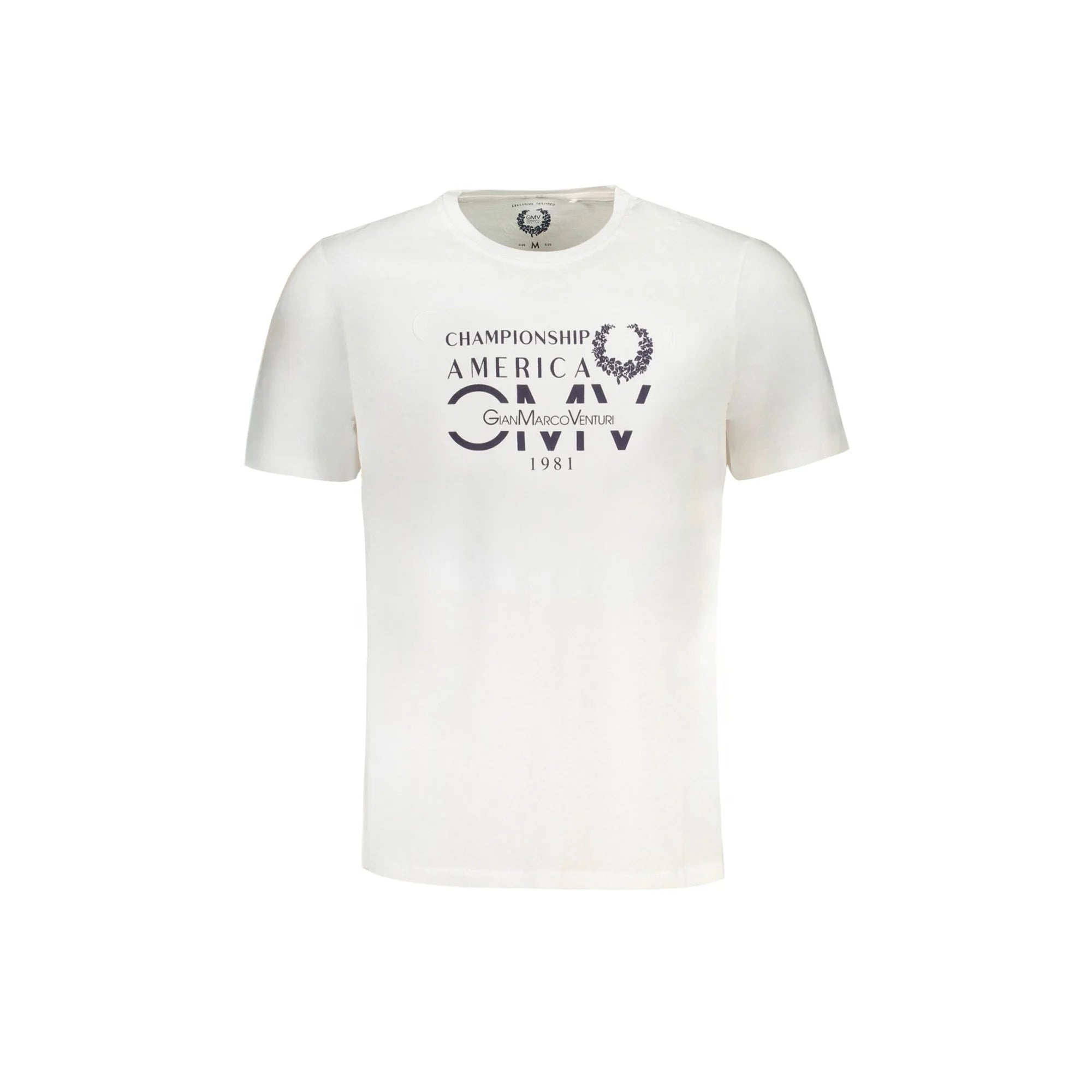 Gian Marco Venturi T-Shirt Maniche Corte Uomo Bianca Stampa Logo Bianco - foto prodotto